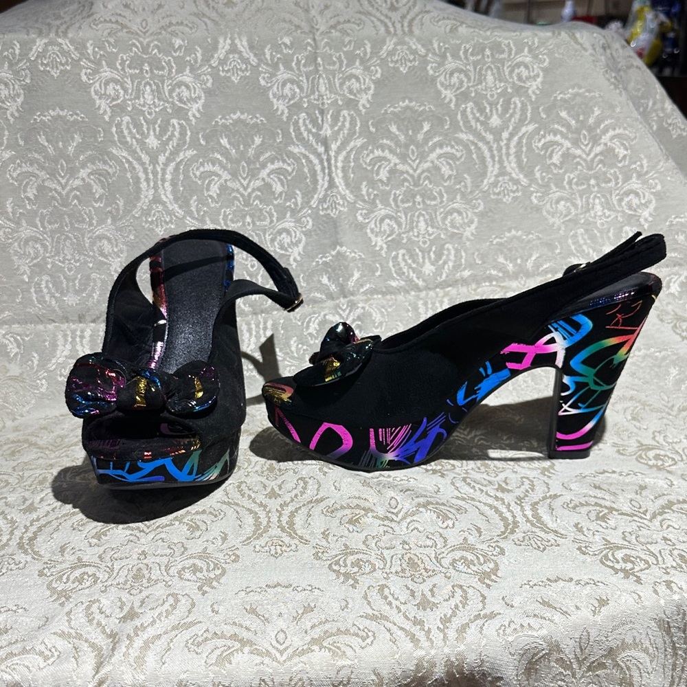 Colorful Women's Slingback Heels. NWOT
